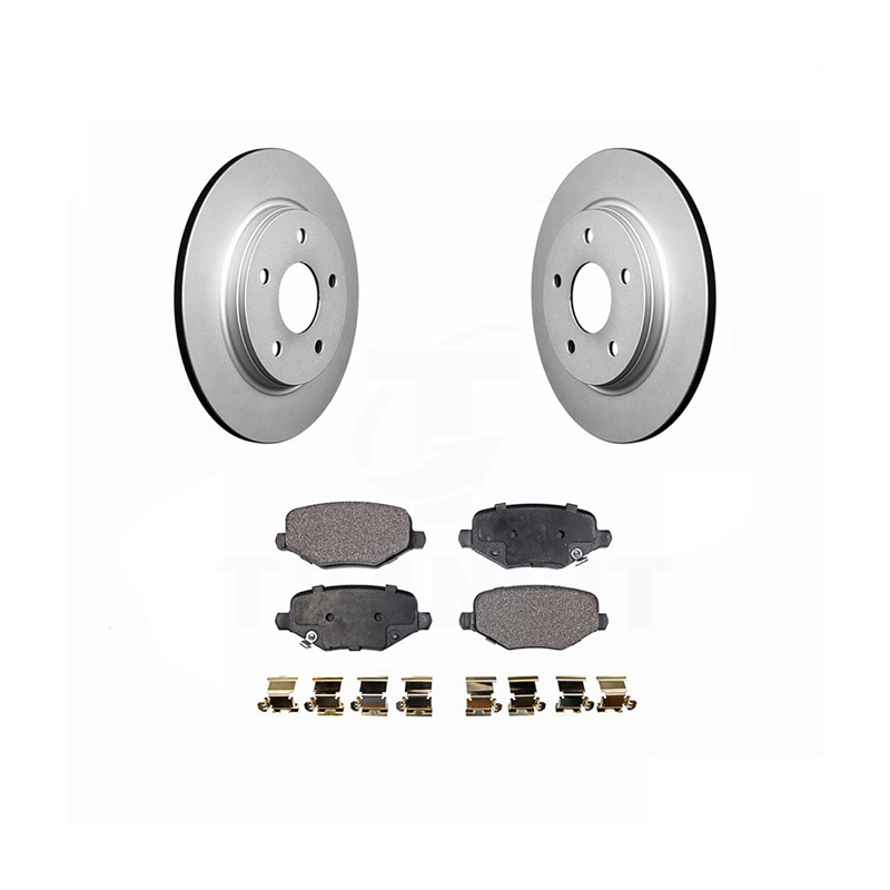 Front Coated Drilled Slotted Disc Brake Rotors And Semi-Metallic Pads Kit For Dodge Grand Caravan Chrysler Town & Country Journey Volkswagen Routan Ram C/V